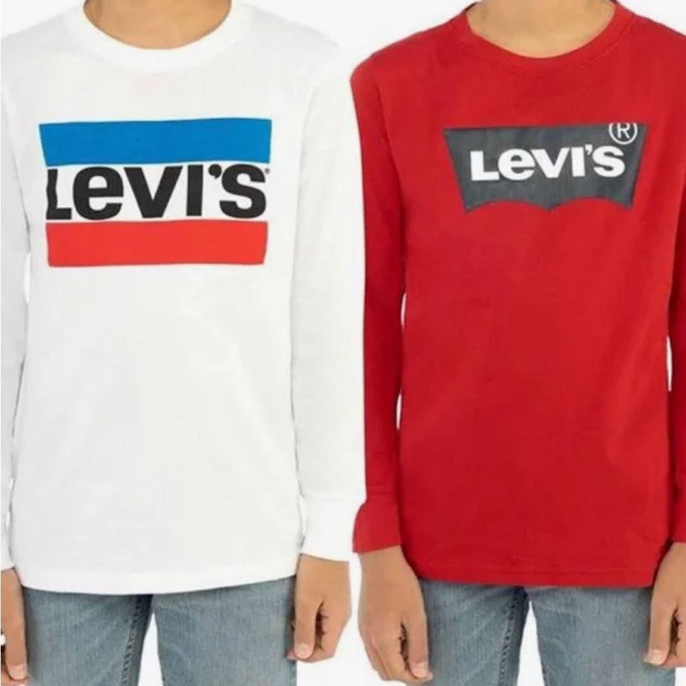 NWT Levi's 2 piece set boys long sleeve tee shirts